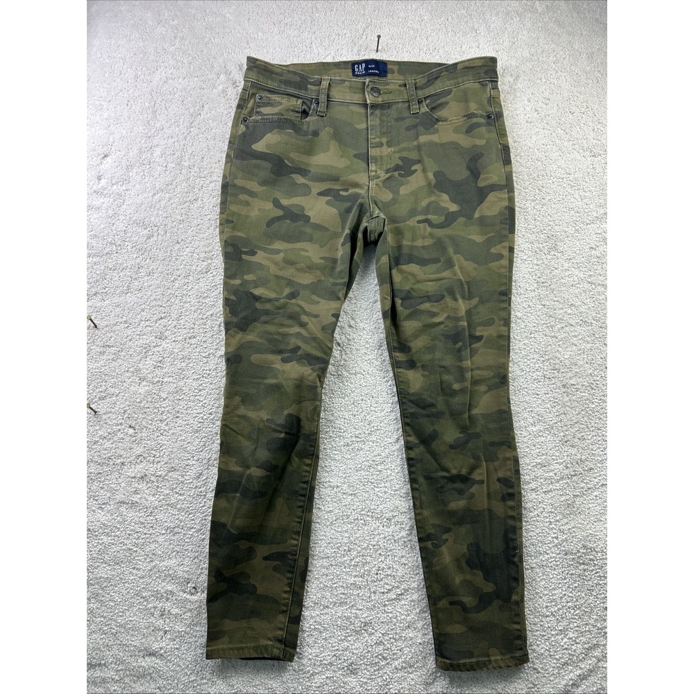 Gap High-Rise‎ Skinny Legging Ankle Women's 30/10 (32x26) Army Camo Stretch